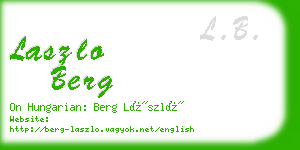 laszlo berg business card